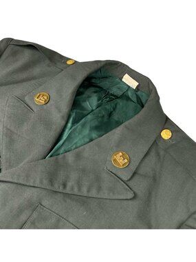 US Army Class A Dress Uniform Blazer/Jacket E4 Specialist Military Green • 44S